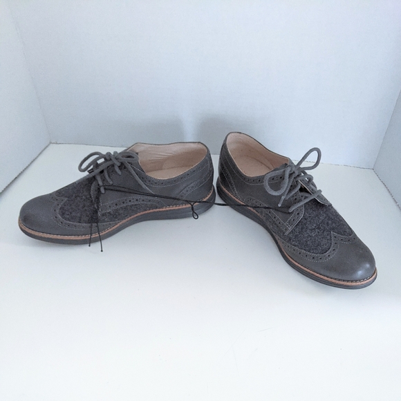 NWOT Cole Haan Lunargrand wool leather oxford sneakers gray - Picture 2 of 4
